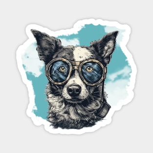 Aviator dog Magnet