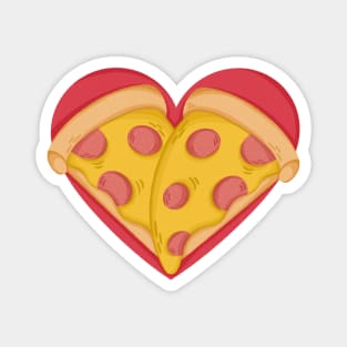 Valentines Pizza Heart Magnet