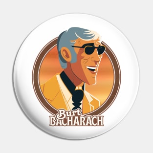 Burt Bacharach / Retro 60s Fan Design Pin