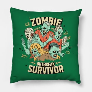 Zombie Outbreak Survivor Pillow