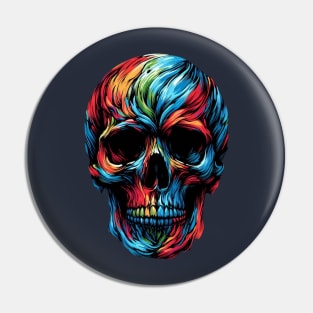 colorfull skull Pin