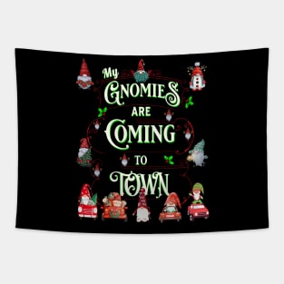 Gnomies Coming To Town Tapestry