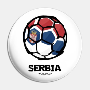 Serbia Football Country Flag Pin