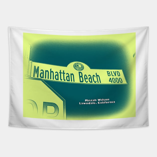 Manhattan Beach Boulevard, Lawndale, California by Mistah Wilson Tapestry by MistahWilson