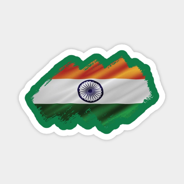 Indian Flag Magnet by Teemperor