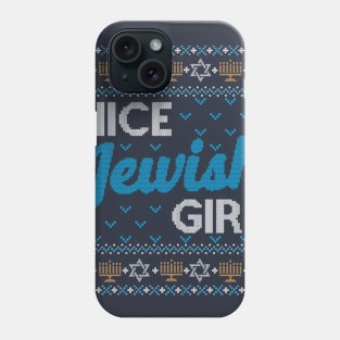 Funny Ugly Hanukkah Sweater, Nice Jewish Girl Phone Case