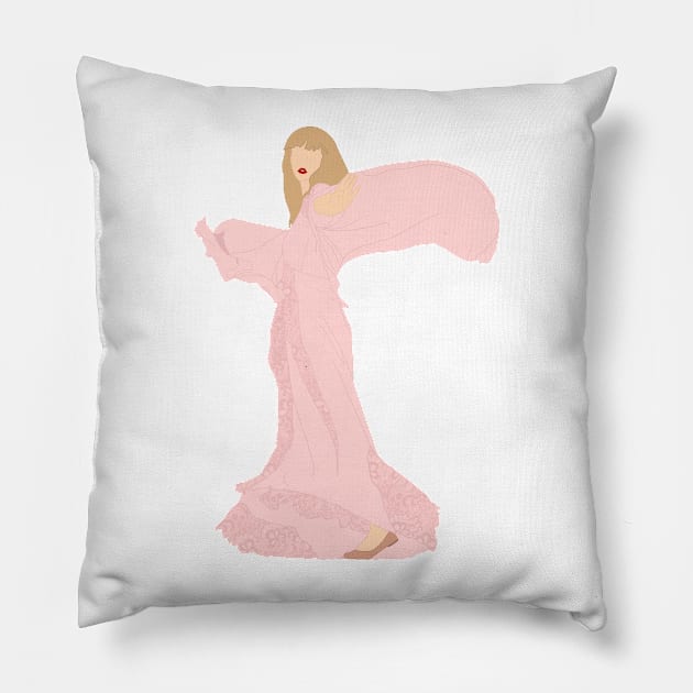 Eras Folklore Pink Lace Dress Pillow by NahNahHeyJudy