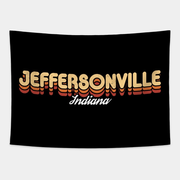 Retro Jeffersonville Indiana Tapestry by rojakdesigns