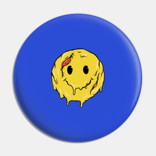 Melting Hurt Smiley Pin