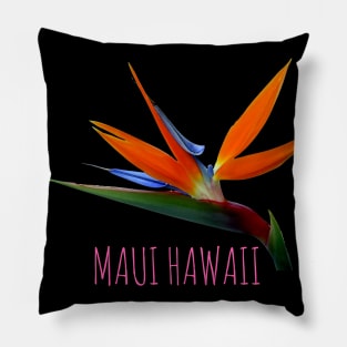 Bird of paradise tropical flower Maui Hawaii Pillow