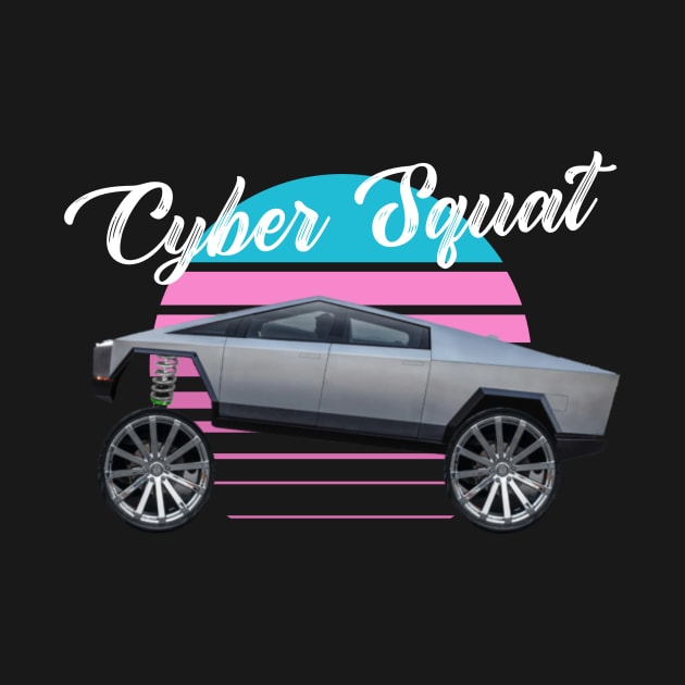 SQUATTED TRUCK CYBER TRUCK T-SHIRT by Cult Classics