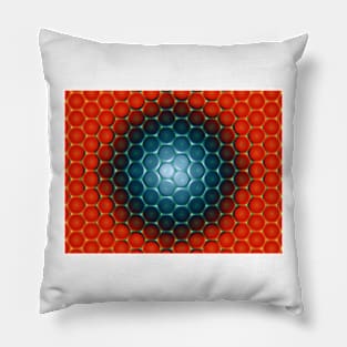 Abstract Blue Sphere Pillow