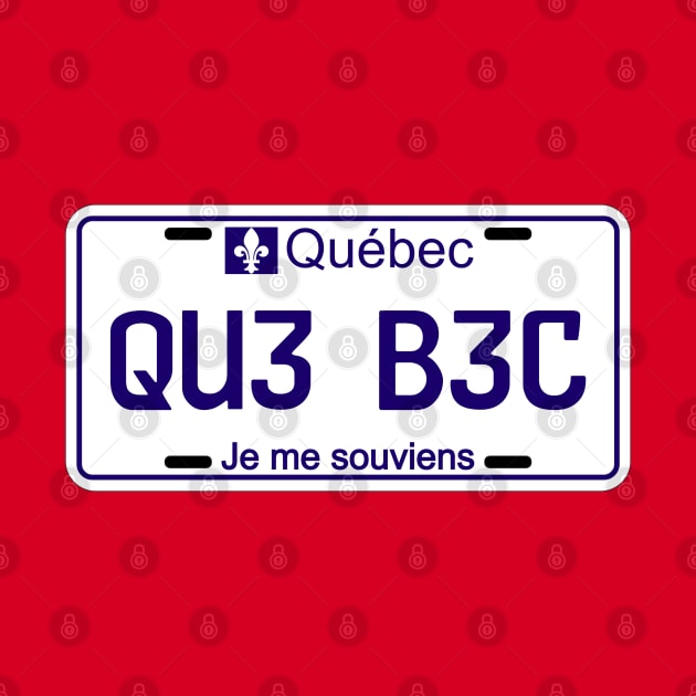 Quebec car license plate by Travellers