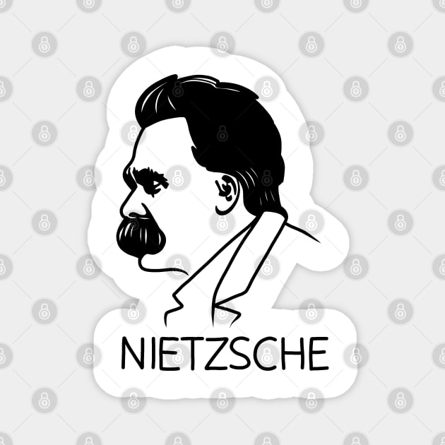 Friedrich Nietzsche Magnet by valentinahramov