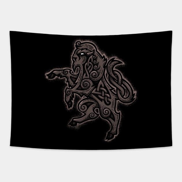 Bison Rampant Tapestry by celtichammerclub