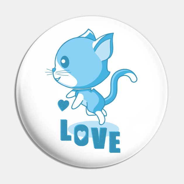 Hovering blue kitten in love. Pin by FunawayHit