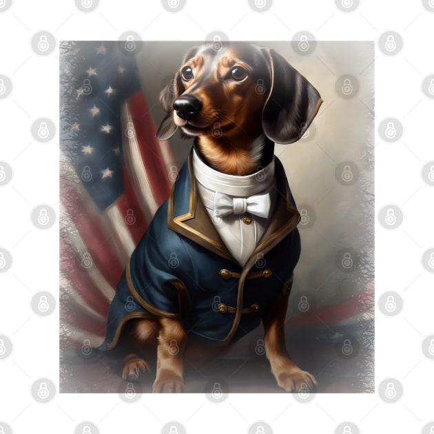 Patriotic Dachshund by Long-N-Short-Shop