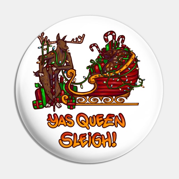 Yas Queen Sleigh Pin by Graffitidesigner