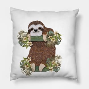 Tropical Sloth Pillow