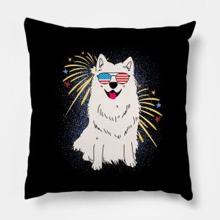 Cool Dog USA flag Patriotic 4th July independence day coolest shirt for july forth Pillow