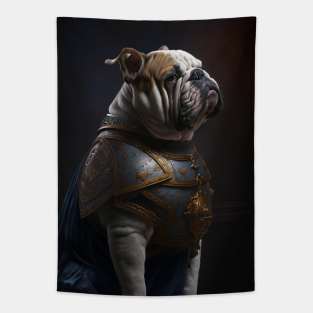 Bulldog - Medieval Knight Tapestry