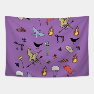 Hunger Games quality pattern  - purple version Tapestry