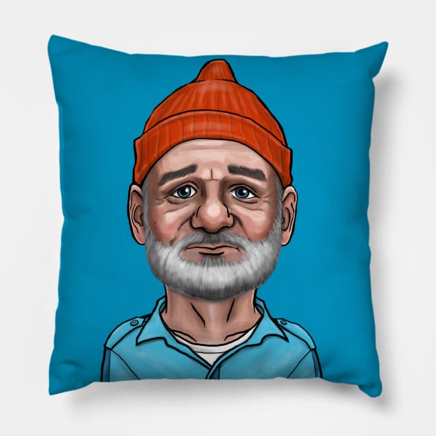 Life Aquatic Pillow by mcillustrator