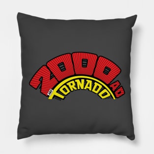 2000AD and Tornado retro comics logo Pillow