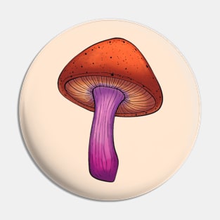 Lesbian Pride Mushroom Pin