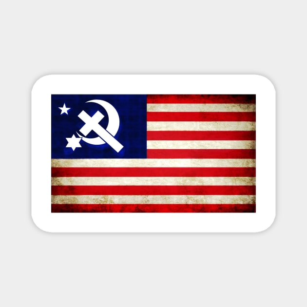 Democratic Socialist Party Flag of America Magnet by RockyHay