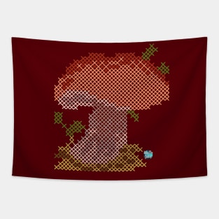 Cross Stitch Mushroom Tapestry