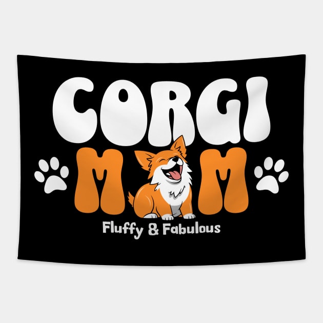 Corgi Mom Tapestry by Madfido