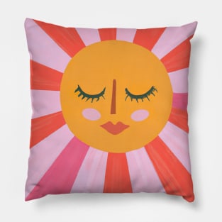 Minimalist Sun Face Pillow