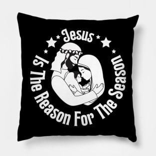 Jesus Is The Reason For The Season | Baby Jesus | Jesus Christmas Pillow