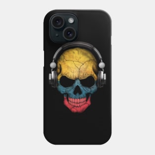 Dark Skull Deejay with Colombian Flag Phone Case