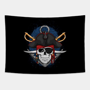 Captain Pirate Skull Tapestry