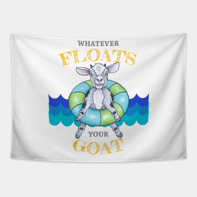 Whatever Floats Your Goat Tapestry by Julie Townsend Studio