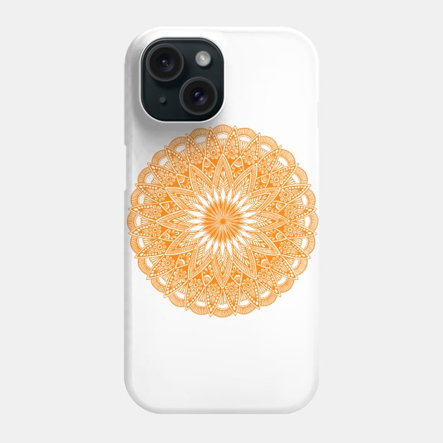 Mandala (orange) Phone Case by calenbundalas