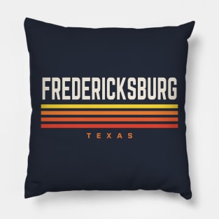 Fredericksburg Texas Retro Vintage Stripes Pillow