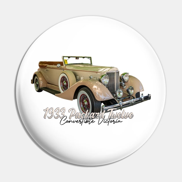 1933 Packard Twelve Convertible Victoria Pin by Gestalt Imagery