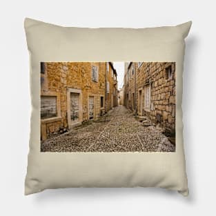 Street in Sutivan, Brac, Croatia Pillow