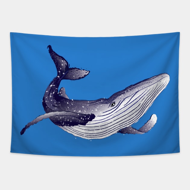 blue whale 4 Tapestry by medo art 1