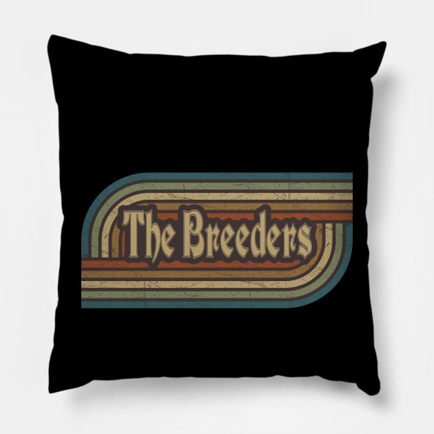 The Breeders Vintage Stripes Pillow by paintallday