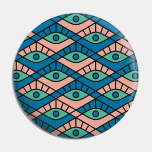 Trippy Eye Pattern (blue and pink) Pin