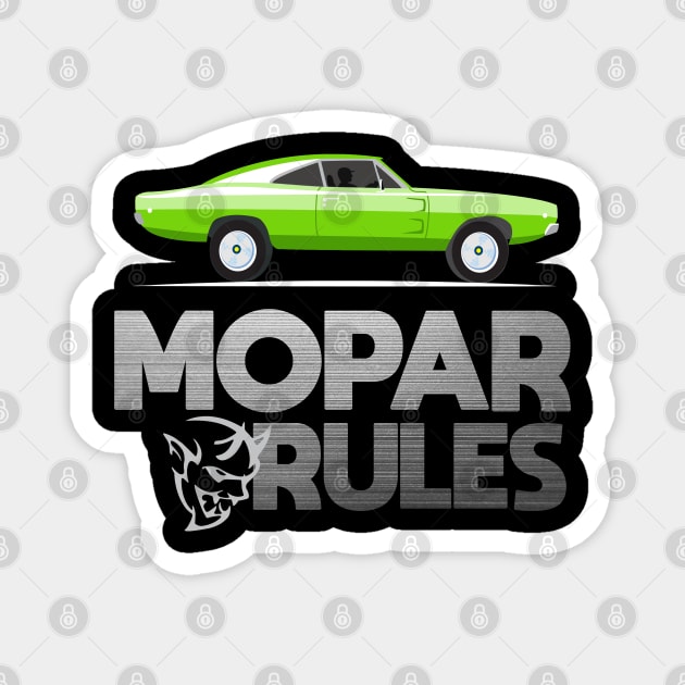 Mopar Rules Magnet by MoparArtist 