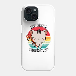 Cute tabby Cat is a naughty boy Phone Case