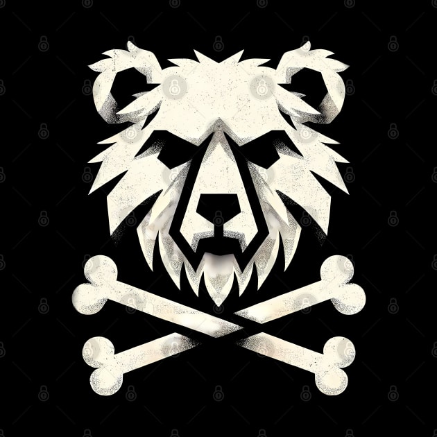 Jolly Roger Pirateflag Bear Skull Crossbones by TaevasDesign