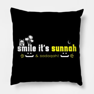 smile its sunnah - islamic quotes 5 Pillow