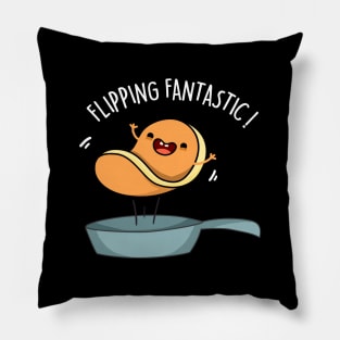 Flippin Fantastic Cute Pancake Pun Pillow