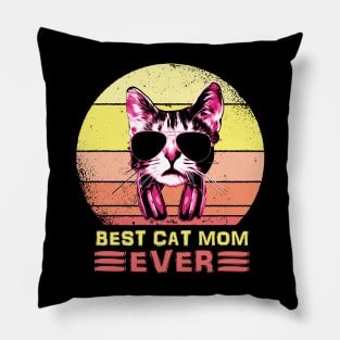 Best Cat Mom Ever Color Pillow